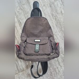 Baggallini Dark Brown Backpack with Black Details